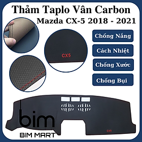 Thảm Da Taplo Dành Cho Xe Mazda CX-5 2018 - 2021 Vân Carbon Cao Cấp