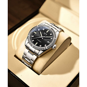 Đồng hồ nam chính hãng I&W CARNIVAL 786G-T3,hàng mới fullbox,kính sapphire,chống xước,chống nước 50m,Bh 24 tháng,máy cơ (automatic),mặt đen dây thép trắng