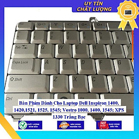 Bàn Phím dùng cho Laptop Dell Inspiron 1400 1420 1521 1525 1545 Vostro 1000 1400 1545 XPS 1330 Trắng Bạc - Hàng Nhập Khẩu New Seal