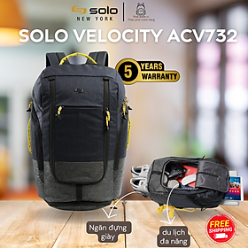 Balo Solo Velocity Max Backpack 17.3 inch - ACV732 . Phù hợp du lịch ngắn ngày- Nhiều ngăn tiện dụng và có Ngăn Đựng Giày Riêng - Chính hãng bảo hành 05 năm