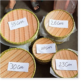 Mua Đĩa phíp giả mây tre đan nhựa giả mây mẹt tre tròn cao cấp đủ size có chân đế để hoa quả bún mẹt