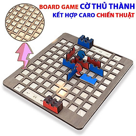 Hình ảnh Đồ Chơi Board Game Chiến Thuật Chiến Lược Chess Thủ Thành Kết Hợp Cờ Caro Bằng Gỗ