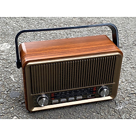 Đài FM Bluetooth Hairun HR-510BT - Loa bluetooth kết hợp đài radio - Phong cách cổ điển vintage - Vỏ gỗ sang trọng, bass trầm ấm - Đầy đủ kết nối Bluetooth, AUX, USB, SD card - Hàng nhập khẩu