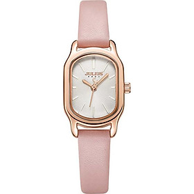 Đồng Hồ Nữ Julius Hàn Quốc JA-1112C Dây Da Màu Hồng