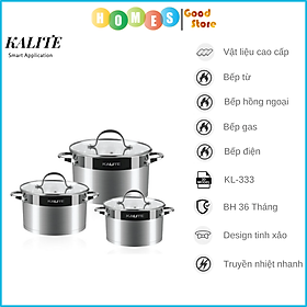Mua Bộ Nồi Chảo Inox Cao Cấp KALITE KL-333 Tiêu Chuẩn Châu Âu  Chống Bám Dính Gỉ Sét - Hàng Chính Hãng