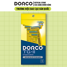 Dao Cạo Râu 2 Lưỡi Dorco TG 710YL-5P (05 Dao Cạo)