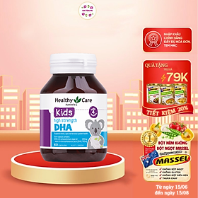 DHA cho bé từ 4 tháng - 12 tuổi Healthy Care Kids High Strength  - Úc, Giúp trẻ phát triển trí tuệ, thông minh, mắt sáng khỏe - QuaTangMe Extaste