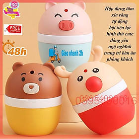 Mua Hộp đựng tăm xỉa răng tự động bật tiện lợi hình thú cute  đáng yêu  ngộ nghĩnh trang trí bàn ăn  phòng khách - NGẨU NHIÊN