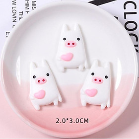 Charm gấu trúc, tê giác hồng và ngựa 1 sừng cho các bạn trang trí Jibbitz, kẹp tóc, DIY