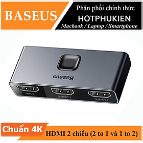 Mua Hub thiết bị chia cổng HDMI 2 chiều hỗ trợ trình chiếu chuẩn 4K hiệu Baseus Matrix HDMI Splitter cho Macbook / Laptop (2 đầu vào ra 1 màn hình  1 đầu vào ra 2 màn hình) - hàng nhập khẩu