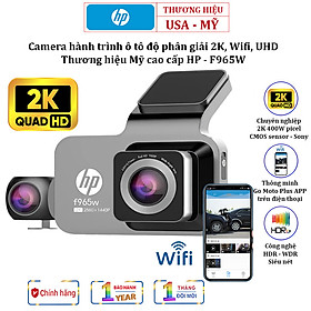 Mua Camera hành trình ô tô độ phân giải 2K  Wifi  UHD Thương hiệu Mỹ cao cấp HP - F965W - Hàng Nhập Khẩu (Bảo hành 12 Tháng)