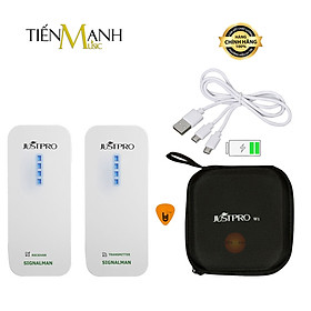 Bộ Thu Phát Tín Hiệu Không Dây JUSTPRO W1 Wireless System - Dùng Cho Đàn Guitar và Nhạc Cụ Pin Sạc - Kèm Móng Gẩy DreamMaker