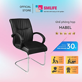 Ghế phòng họp chân quỳ bọc da SMLIFE Mabel