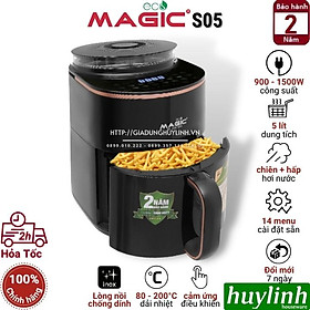 Hình ảnh Nồi chiên không dầu - hấp hơi nước Magic ECO S05 - 5 lít - Hàng chính hãng