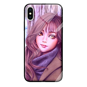 Ốp kính cường lực cho iPhone XS mẫu GIRL 263 - Hàng chính hãng