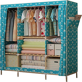 Mua Tủ Vải Khung Gỗ 3 Buồng 8 Ngăn