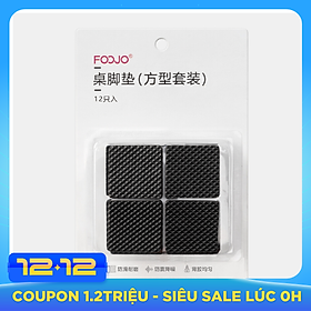 Miếng Lót Chân Bàn Ghế 12 Miếng FOOJO (38 x 38mm)