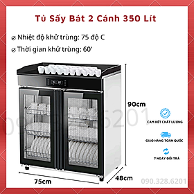 Mua Tủ Sấy Bát Đĩa Khử Khuẩn Ozone 2 Cánh  Máy Sấy Khô Chén Đĩa 350L Cao Cấp