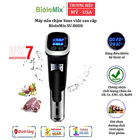 Máy nấu chậm thực phẩm Sous vide BioloMix SV-8008 với màn hình điều khiển chính xác kỹ thuật số LED - HÀNG NHẬP KHẨU