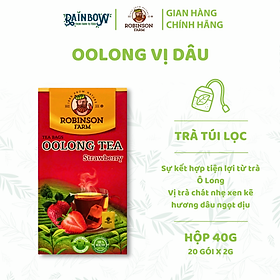 ROBINSON FARM - Trà Túi Lọc - Vị Dâu - Hộp 40g (20 gói x 2g)
