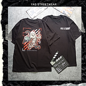 Áo thun tay lỡ form rộng YAS STREETWEAR phông unisex nam nữ, áo thun cotton100% phong cách streetstyle HÌNH IN KO TRÓC