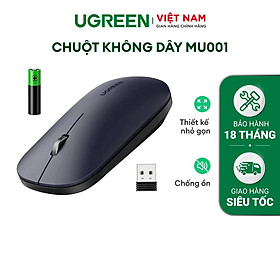 Mua Chuột không dây 2.4G Ugreen MU001| 4 mức DPI 1000/1600/2000/4000 | Nút click im lặng | Chế độ tự động ngủ tiết kiệm pin | Hàng chính hãng - Bảo Hành 18 Tháng