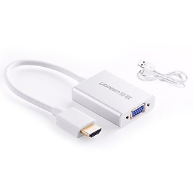 Cáp chuyển đổi HDMI sang VGA kèm Audio UGREEN 040212 (HDMI to VGA, Audio) - Hàng Chính Hãng