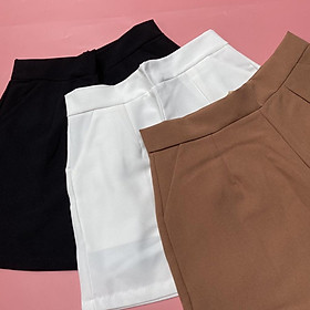 Quần Short Nữ Dáng Ngắn Khóa kéo sau Phong Cách Hàn Quốc