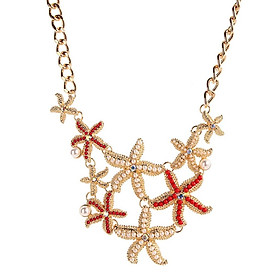 Ocean Style starfish Pendant Necklace Pearl Alloy Tassel Necklace