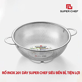 Mua Rổ Inox 2 Quai Super Chef Dày Dặn  Cứng Cáp Siêu Bền Bỉ  An Toàn Khi Tiếp Súc Thực Phẩm  Chống Ăn Mòn  Chống Gỉ Sét Oxy hóa  Không Hoen Ố  Sang Trọng Tiện Lợi ( Size từ 16.5 đến 31.5cm)