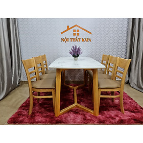 Mua Bộ bàn mặt đá 6 ghế Mostar chân M