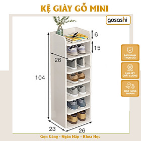 Kệ Để Giày Dép Gỗ Thiết Kế Nhỏ Gọn, Tối Ưu Diện Tích Kệ Giày Dép Xếp Gọn Đa Năng Kệ Gỗ MDF Phong Cách Hiện Đại