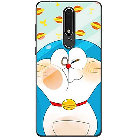 Ốp lưng dành cho Nokia 3.1 Plus mẫu Doraemon áp kính