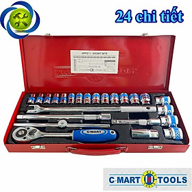 Mua Bộ tuýp 24 chi tiết C-Mart K0030 loại 6 cạnh 1/2