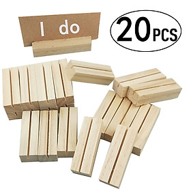 20PCS Creative Decoration Of Wooden Crafts Home Decoration Memo Clip Message Card Base