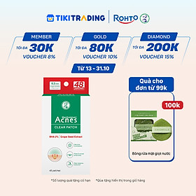 Miếng dán mụn giúp giảm mụn sưng viêm Acnes Clear Patch (48 Miếng)