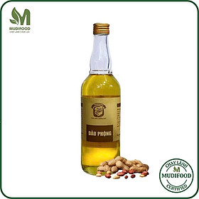 Dầu Phộng (Dầu Lạc) Organic Homefood Chai Thủy Tinh 500ml - Gia Vị Cho Cả Gia Đình, Ăn Chay