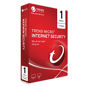 Phần mềm diệt Virut Trend Micro Internet Security - 1PC/12 tháng -Hàng chính hãng