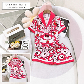 [HCM] (40-56kg, P3) Đồ bộ pijama nữ đùi TNQN chất liệu latin in 3D hoạt hình. gấu lotso-thỏ-gấu pooh-cô bé-alice-trơn