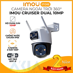 Camera Imou Cruiser Dual 10MP - Camera 2 mắt kép, Phát hiện xe cộ, Có loa và đèn báo động, Đàm thoại 2 chiều - Hàng chính hãng