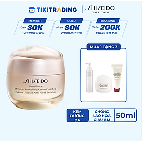 Kem dưỡng da chống lão hóa giàu ẩm Shiseido Benefiance Wrinkle Smoothing Cream Enriched 50ml
