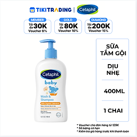 Sữa Tắm Gội Cho Bé Cetaphil Baby Chiết Xuất Cúc Vạn Thọ Hữu Cơ 400ML