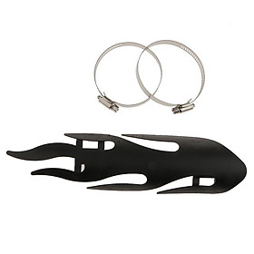 Flame Exhaust Muffler Pipe Heat Shield Cover Guard For Harley Cruise Black