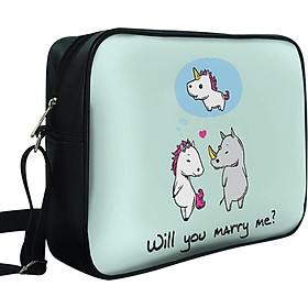 Túi Đeo Chéo Hộp Unisex In Hình Will You Marry Me? - TCFU391