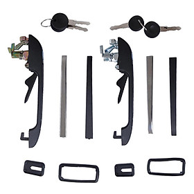 Front L&R Outer Door Handle With Lock & Keys Kit For VW   Golf MK1 MK2
