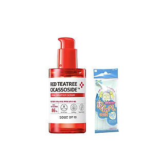 Tinh Chất Giảm Mụn, Phục Hồi Da Cho Da Nhạy Cảm Some By Mi Red Tea Tree Cicassoside Final Solution Serum 50ml + Tặng Kèm 1 Túi Lưới Rửa Mặt Tạo Bọt