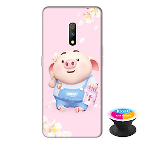 Ốp lưng dành cho điện thoại Realme X hình Heo Con Lì Xì - tặng kèm giá đỡ điện thoại iCase xinh xắn - Hàng chính hãng