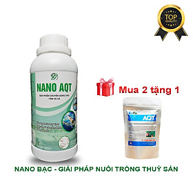 Nano bạc thủy sản AQT chính hãng - phòng trị bệnh thủy sản, xử lý nước ao, bể cá thủy sinh nồng độ 500ppm