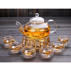 Mua Bộ ấm chén pha trà thủy tinh có lõi lọc - Hàng chính hãng
