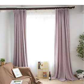 Mua Rèm cửa vải LUCYM39-11 có thanh treo hợp kim nhôm màu vân gỗ đầu tròn - cao cố định 2m6